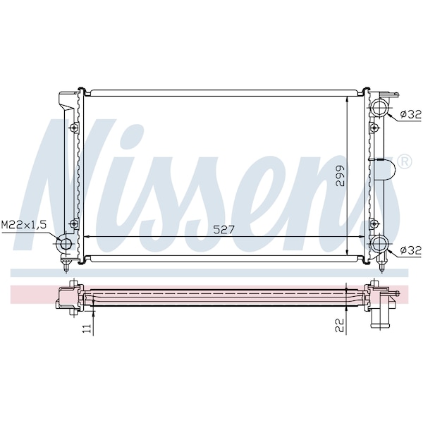 Nissen Nissens Radiator, 651511 651511 - main